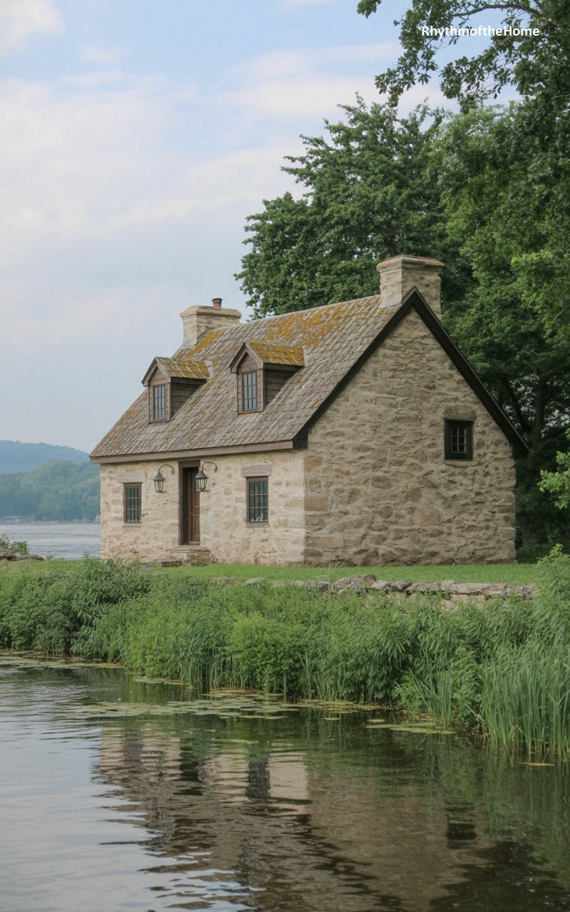 The Waterside Stone Dutch Colonial Home
