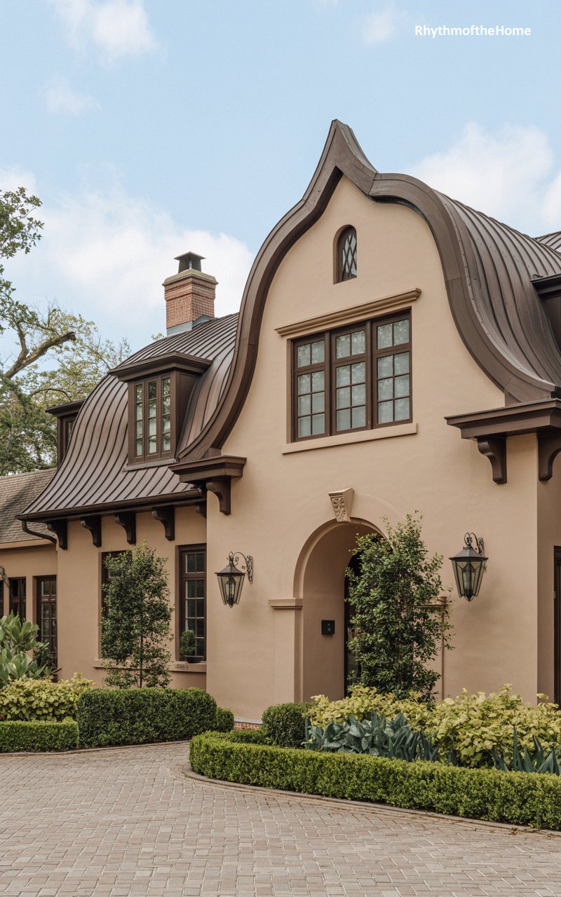 The Curvilinear Gable Dutch Colonial Home