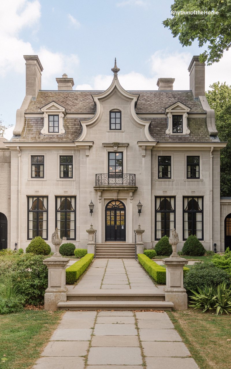The Grand Stone Dutch Colonial Home