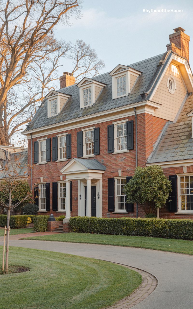 The Stately Manor Dutch Colonial Home