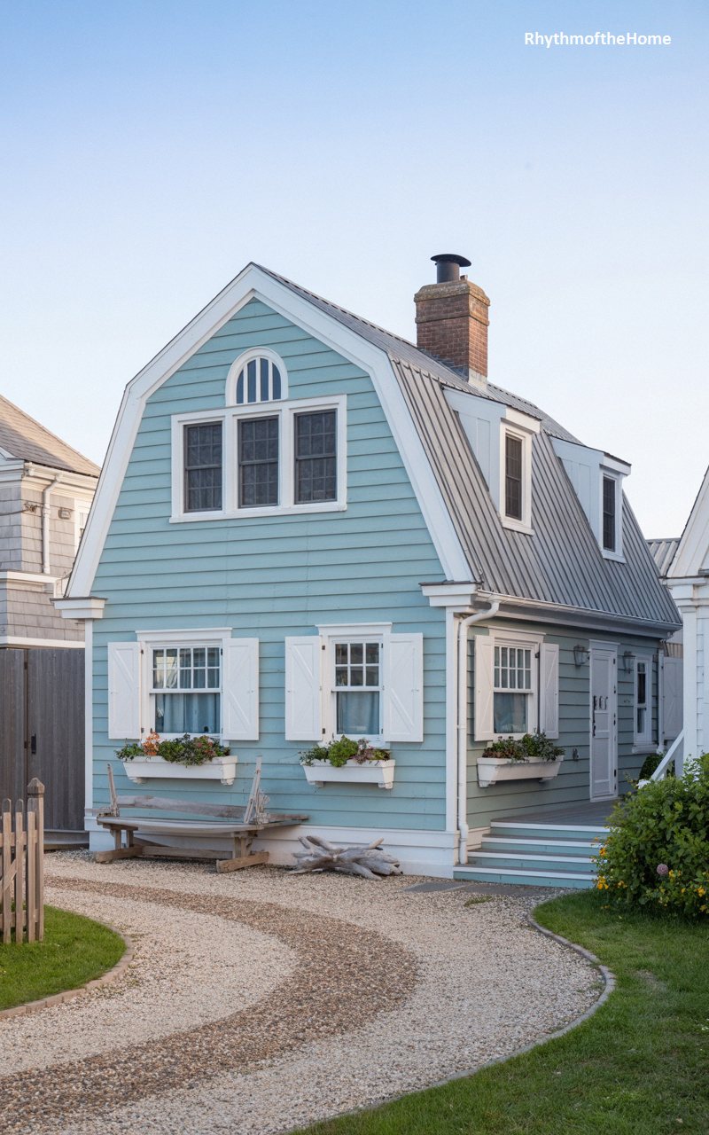 The Blue Coastal Dutch Colonial Home