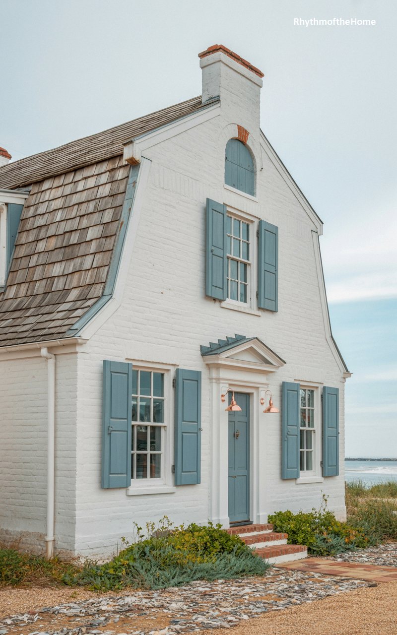 The White Brick Dutch Colonial Home