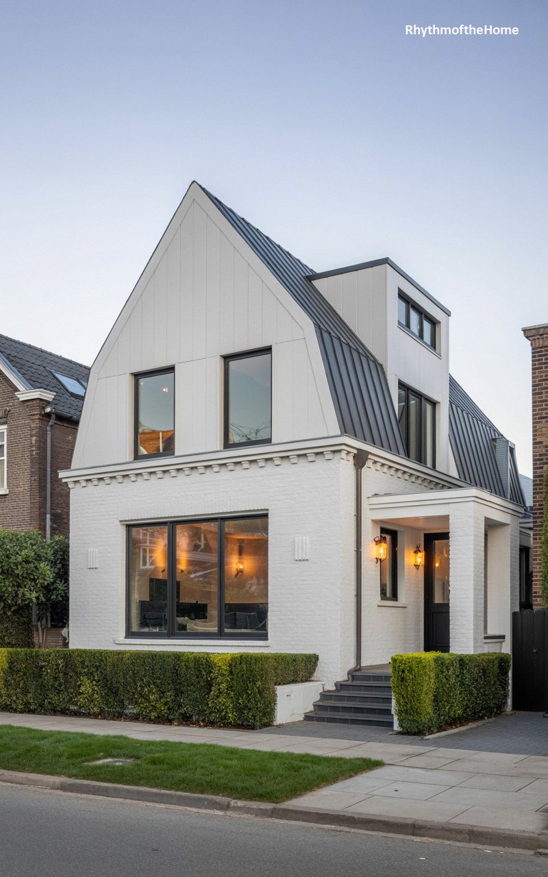 Mixed Material Modern Dutch Colonial Home