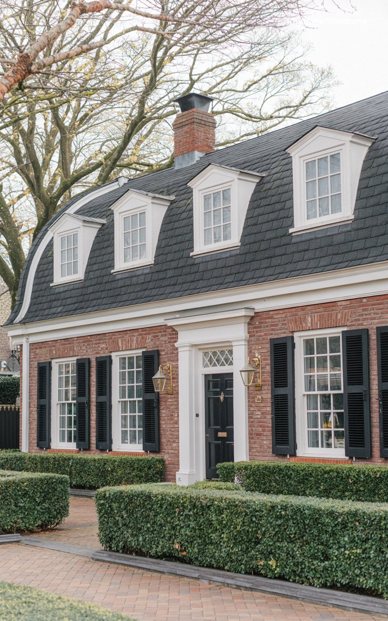 Red Brick Georgian Dutch Colonial Home
