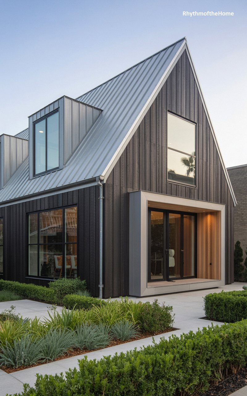 Modern Black Barn Dutch Colonial Home