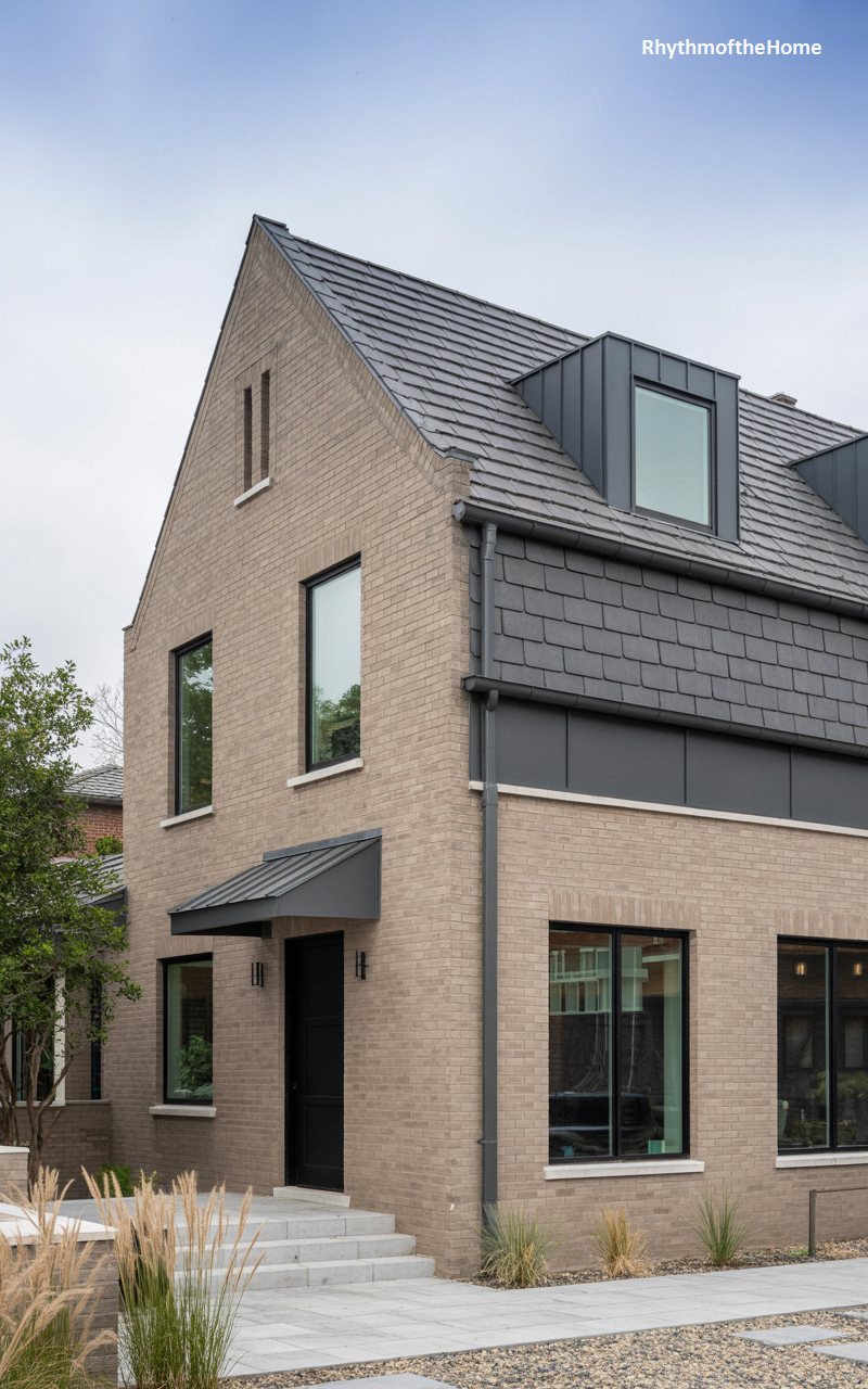 Urban Brick Infill Dutch Colonial Home