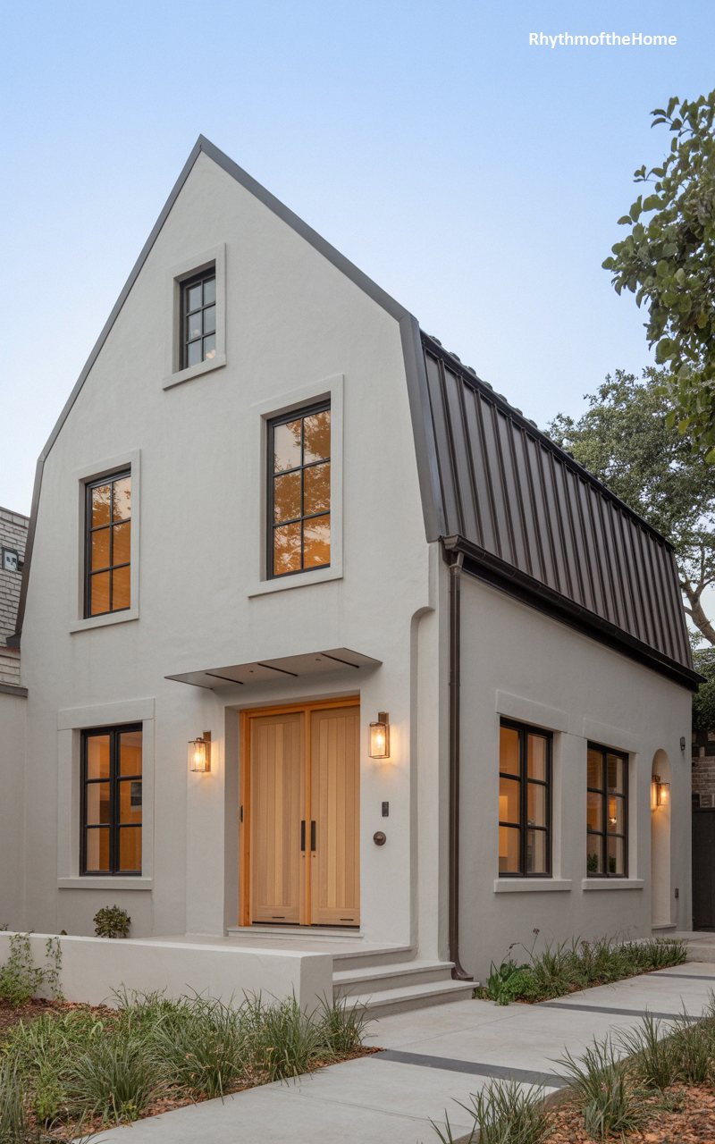 The Minimalist Plaster Dutch Colonial Home