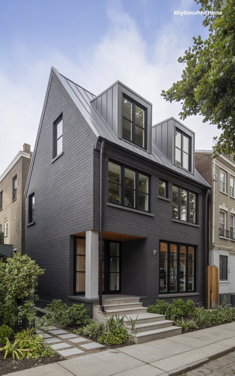 The Charcoal Shingle Dutch Colonial Home