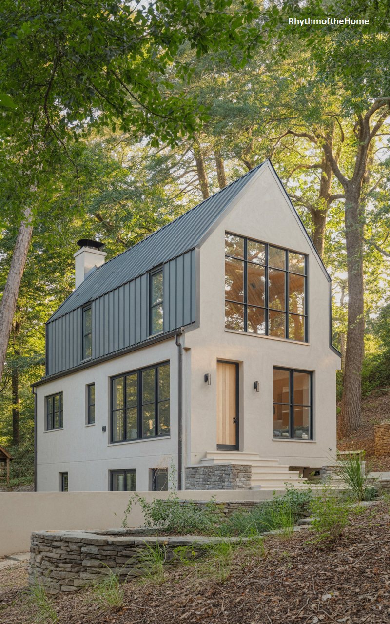 The Modern Glass and Stucco Dutch Colonial Home