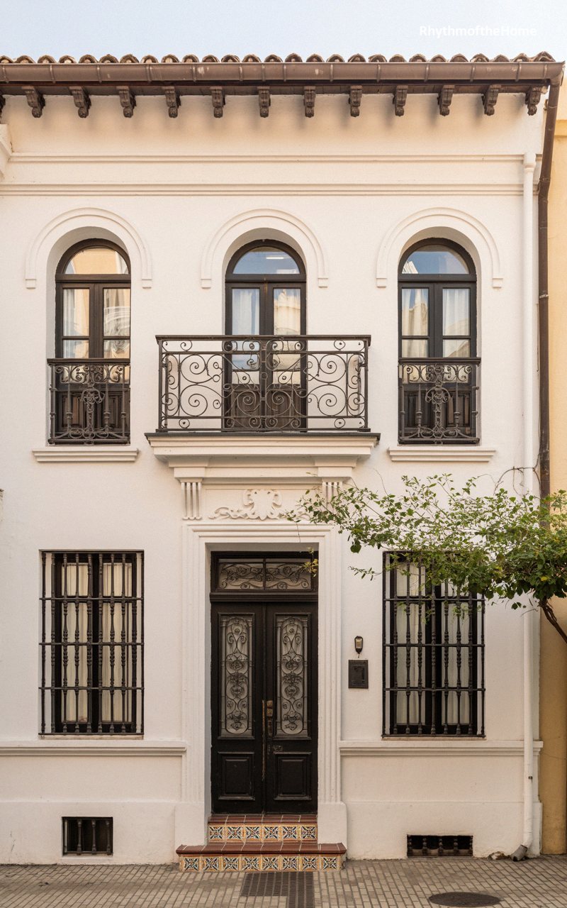 Wrought-Iron Elegance Spanish Colonial Home