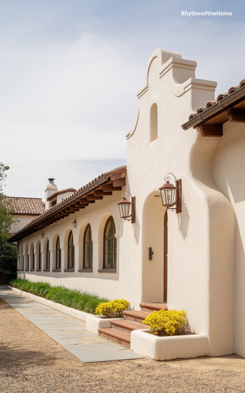Extended Arcade Gallery Spanish Colonial Home