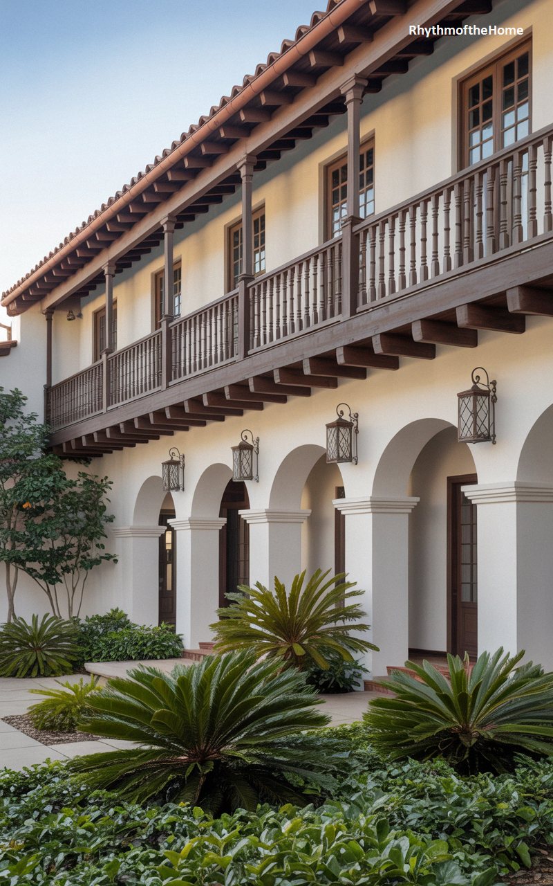Double Gallery Arcade Spanish Colonial Home