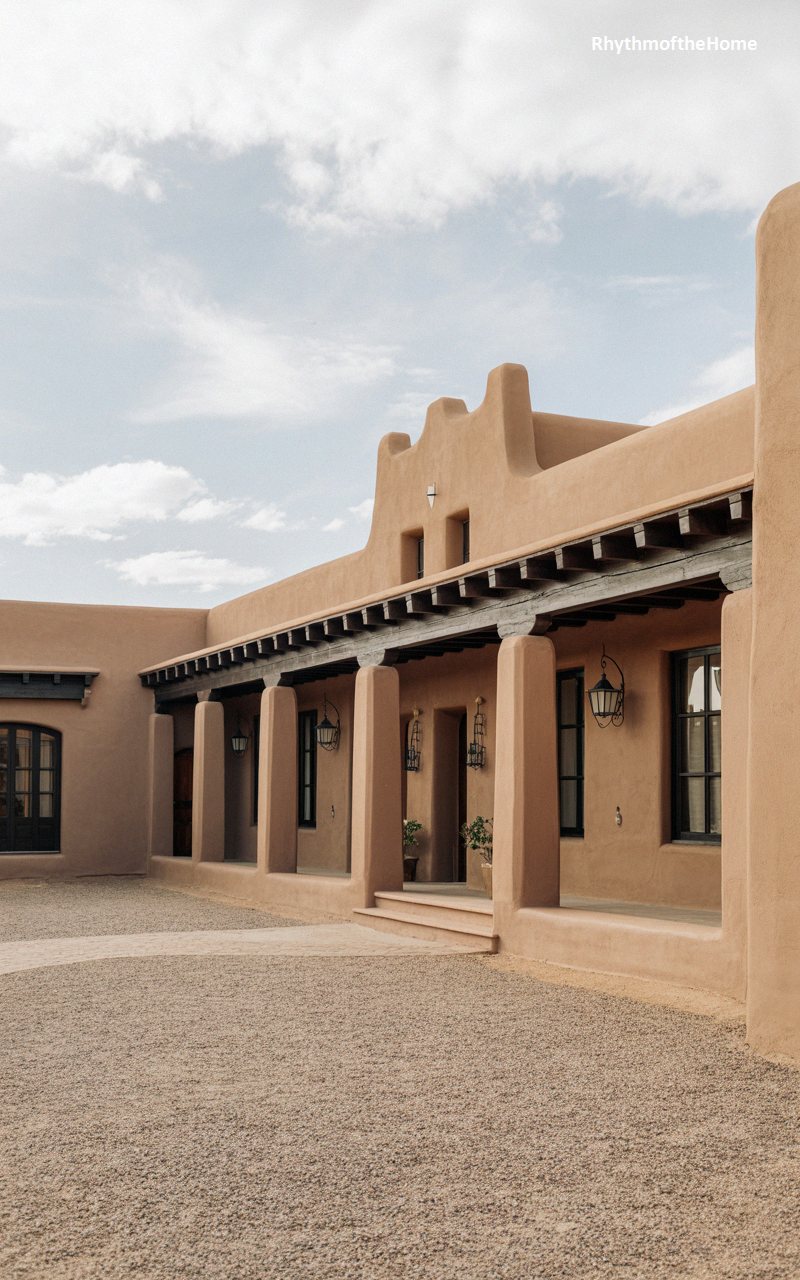 Shaded Portal Spanish Colonial Home