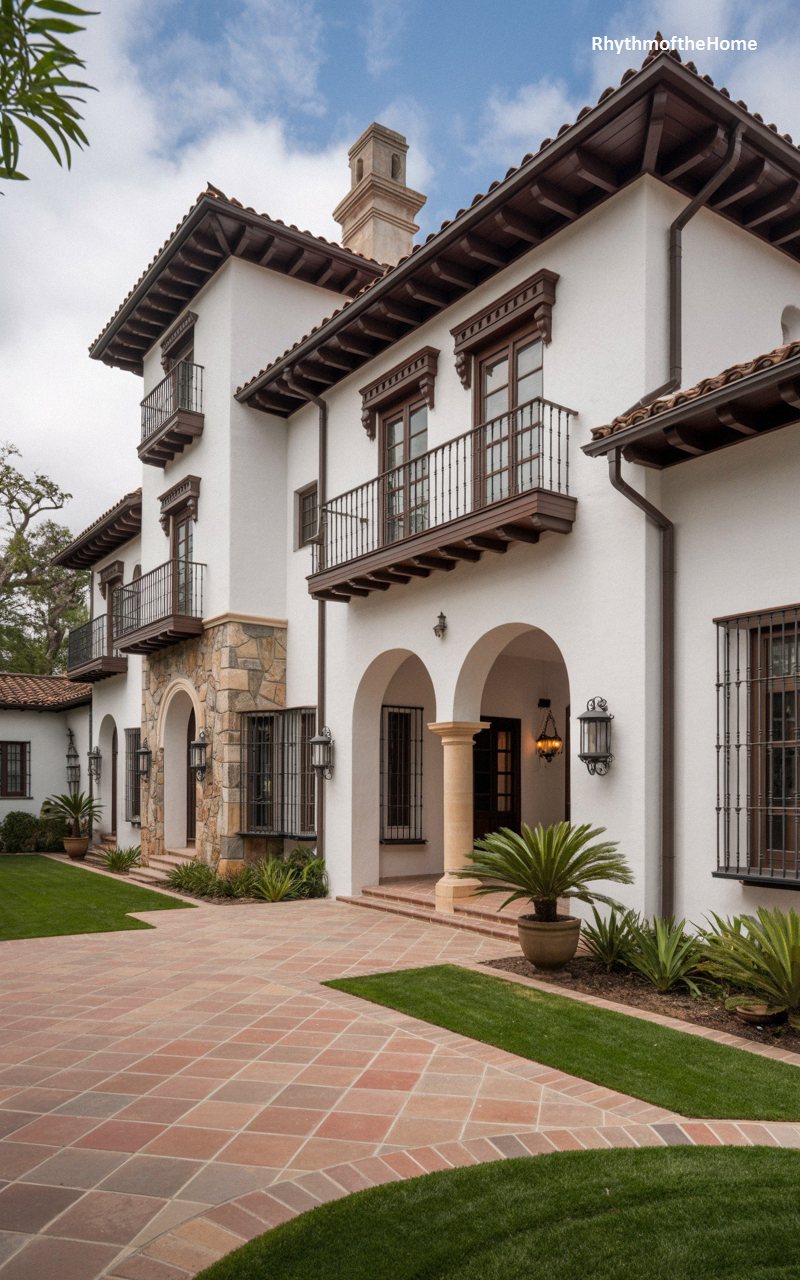 Tiled Archway Spanish Colonial Home