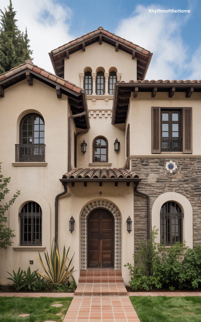 Mixed-Material Estate Spanish Colonial Home