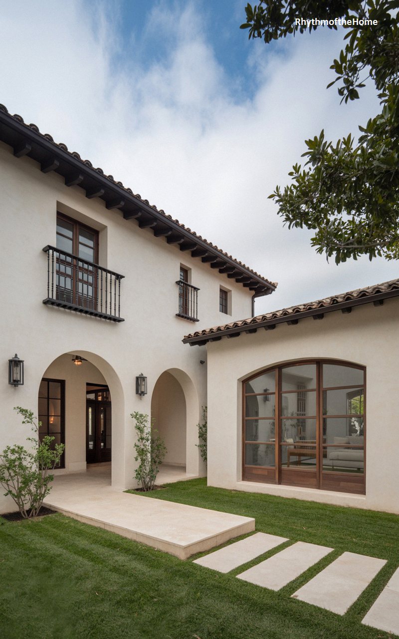 Bright and Airy Courtyard of a Spanish Colonial Home