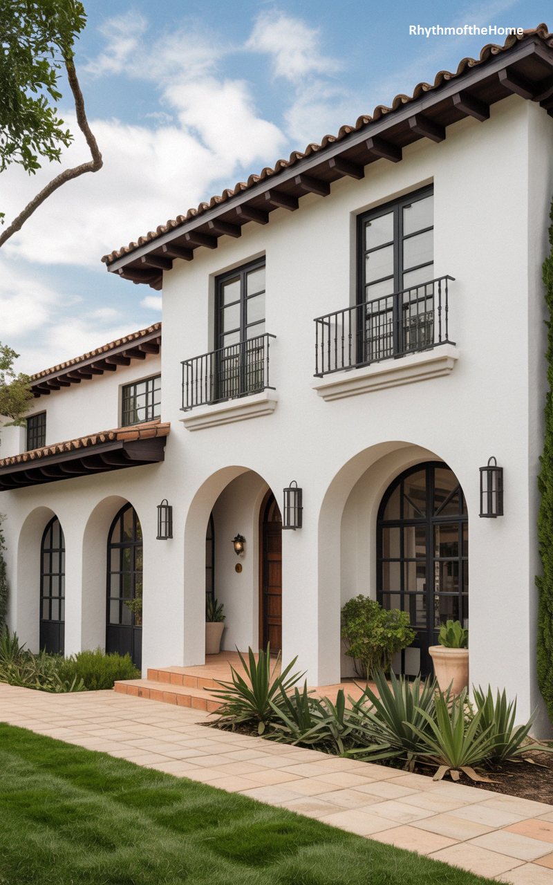 Arcaded Elegance Spanish Colonial Home