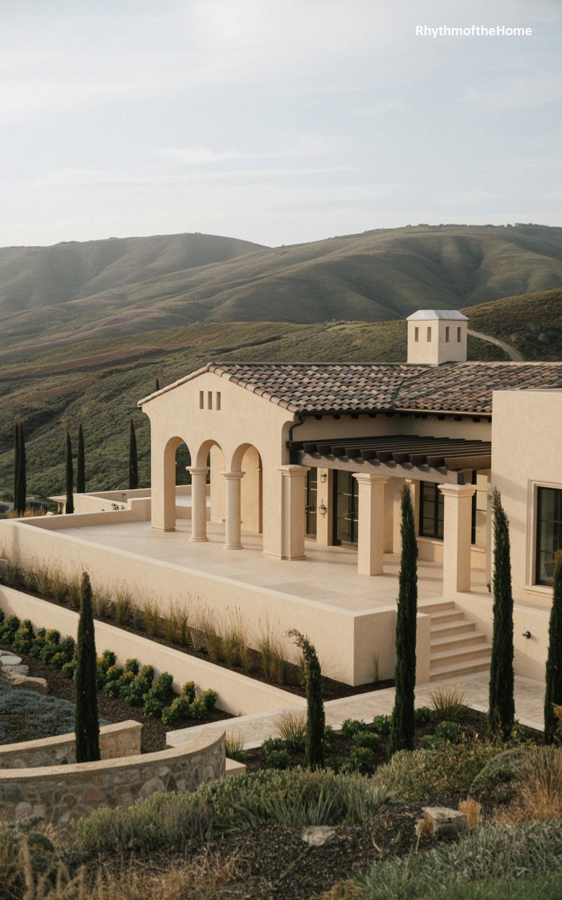 Terraced Hillside Elegance of a Sprawling Spanish Colonial Home