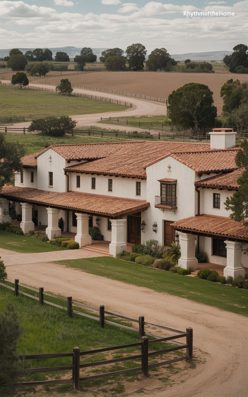 Expansive Verandas at a Rural Estate Spanish Colonial Home