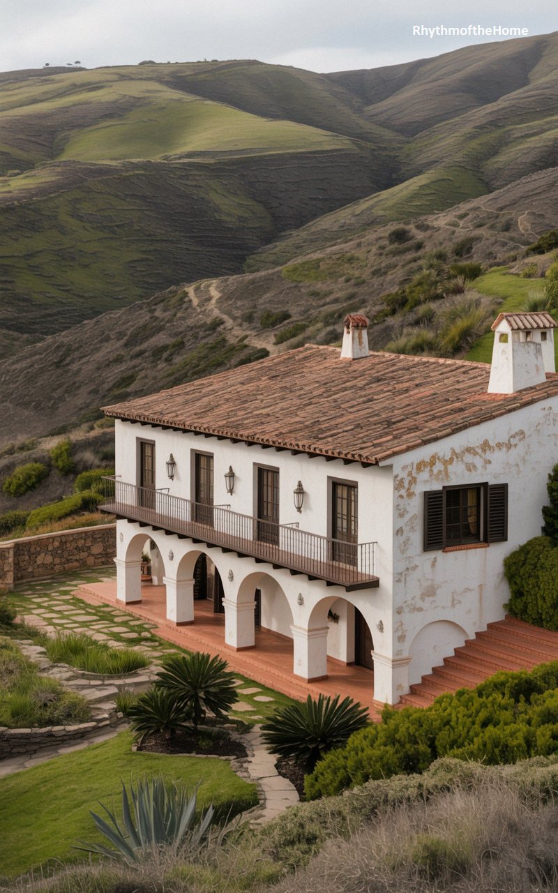 Weathered Elegance on a Cliffside Spanish Colonial Home