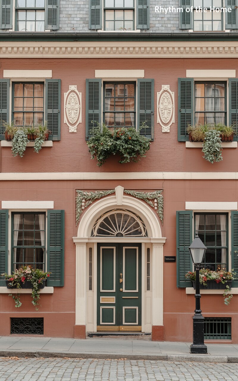 A Stucco and Swags Federal Home
