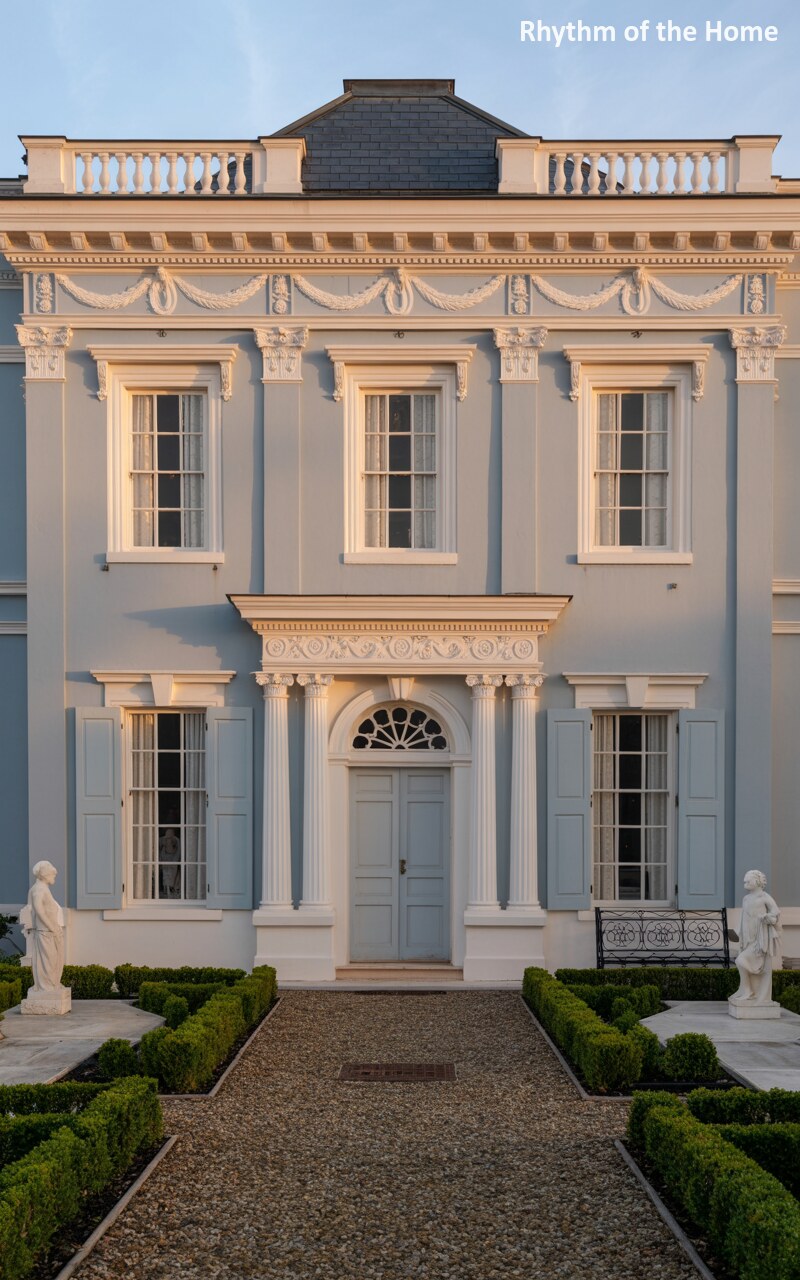 The Powder Blue Elegance of a Federal Home