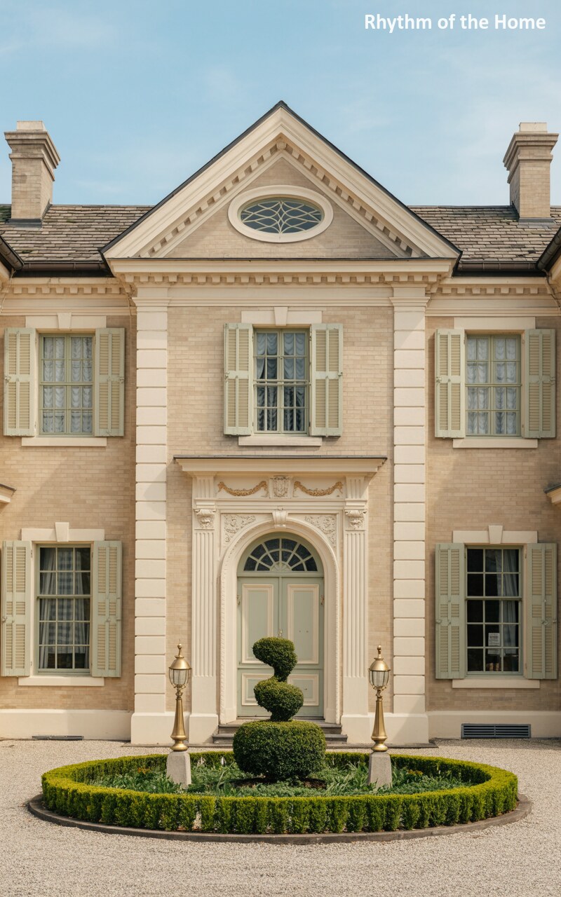 The Golden Hue of a Majestic Federal Home