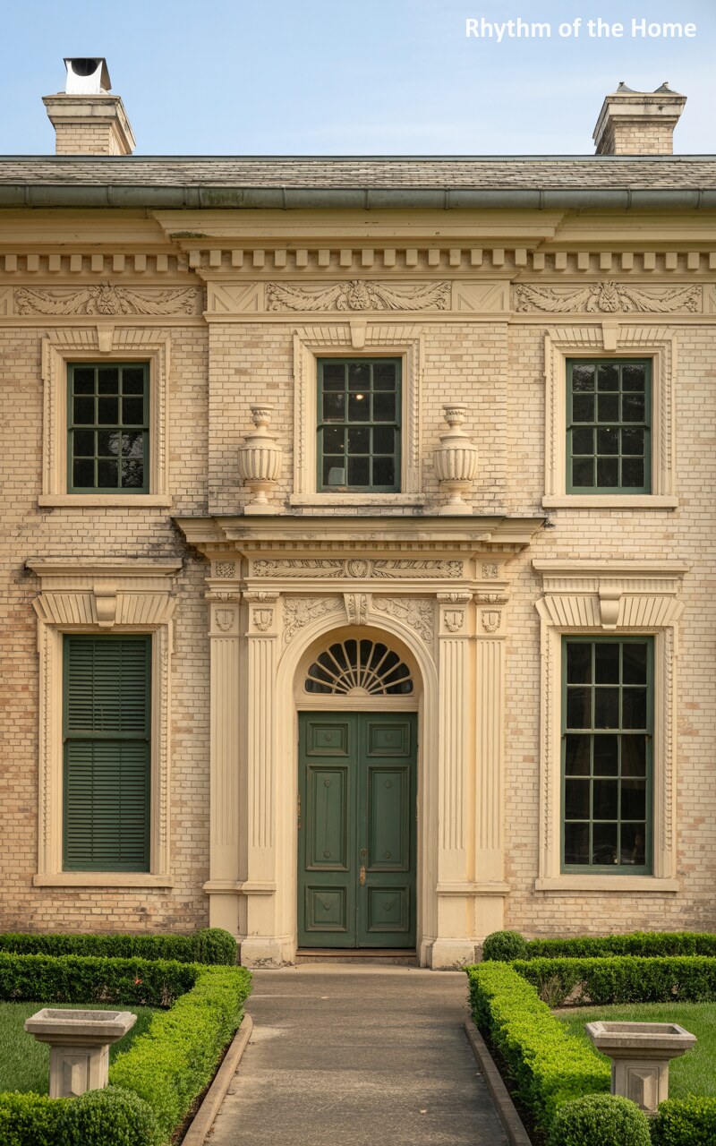 The Pale Brick and Urns Federal Home