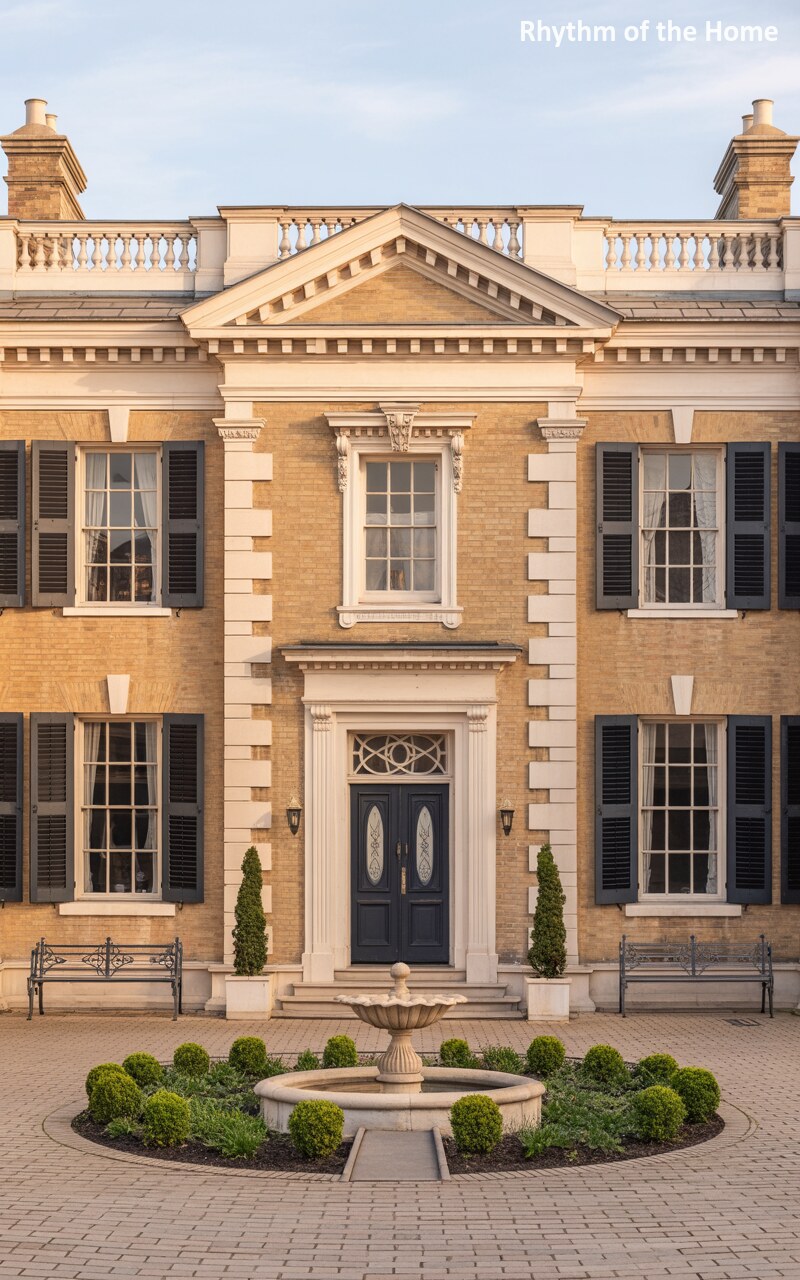 Grandeur of a Yellow Brick Federal Home