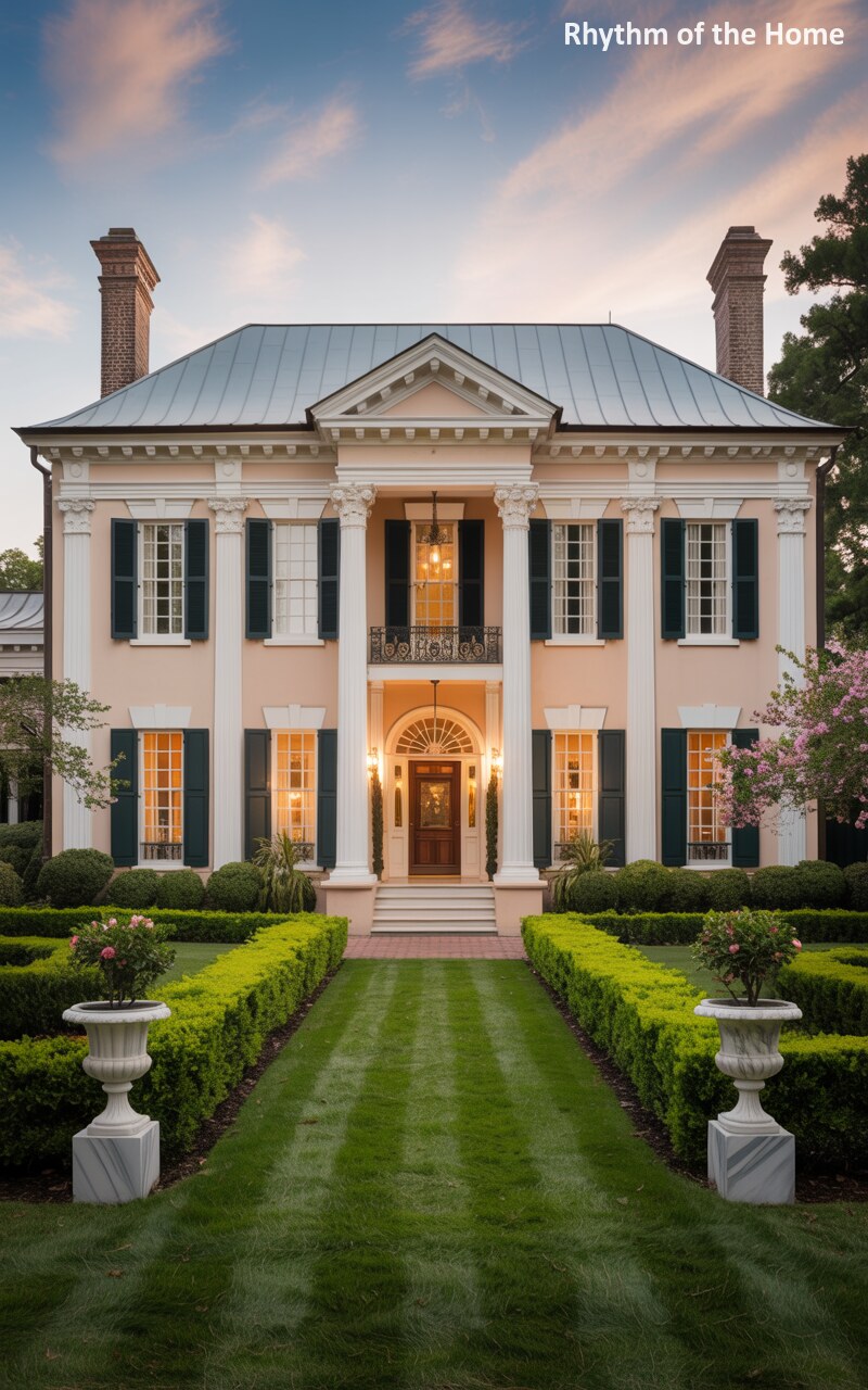 Southern Splendor in a Peach Federal Home