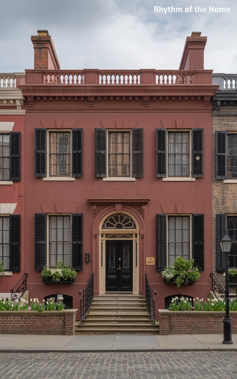 Richly Toned Brick Townhouse Federal Home