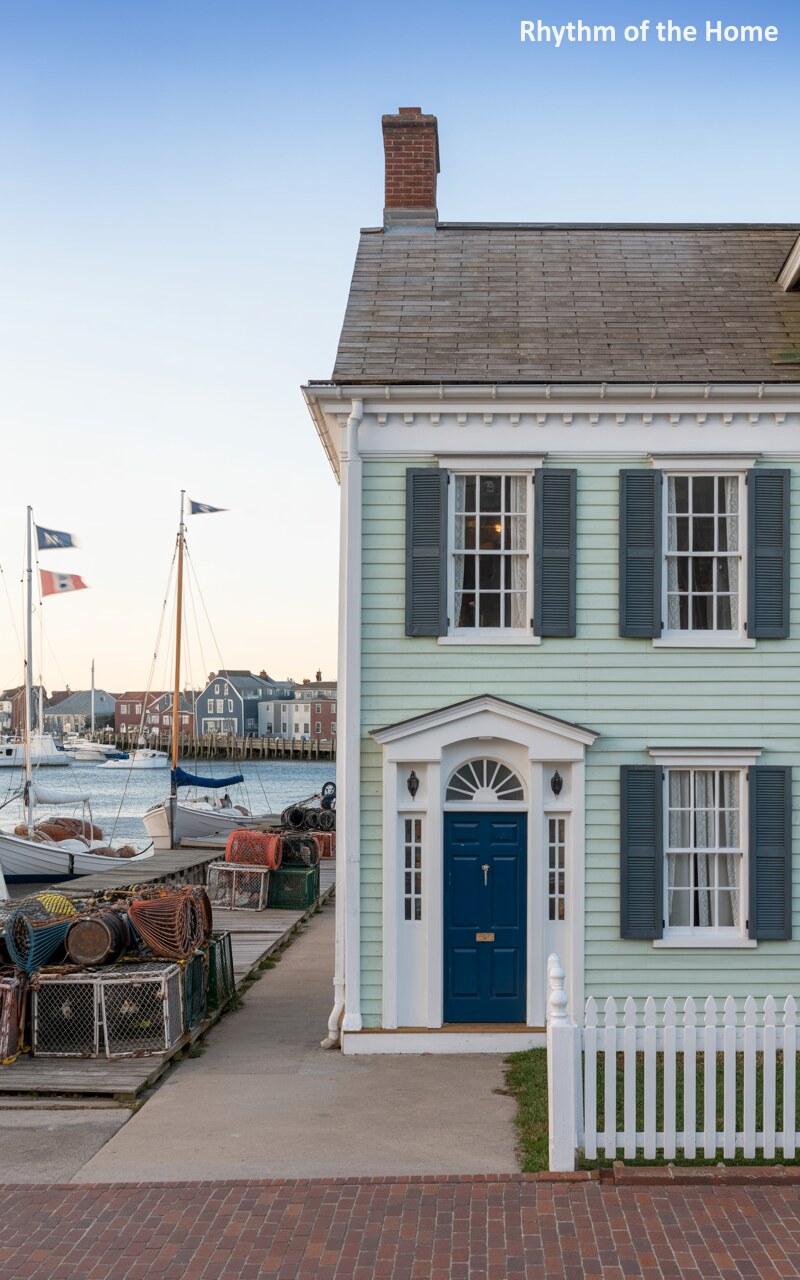 Seafoam Green Siding by the Docks Federal Home