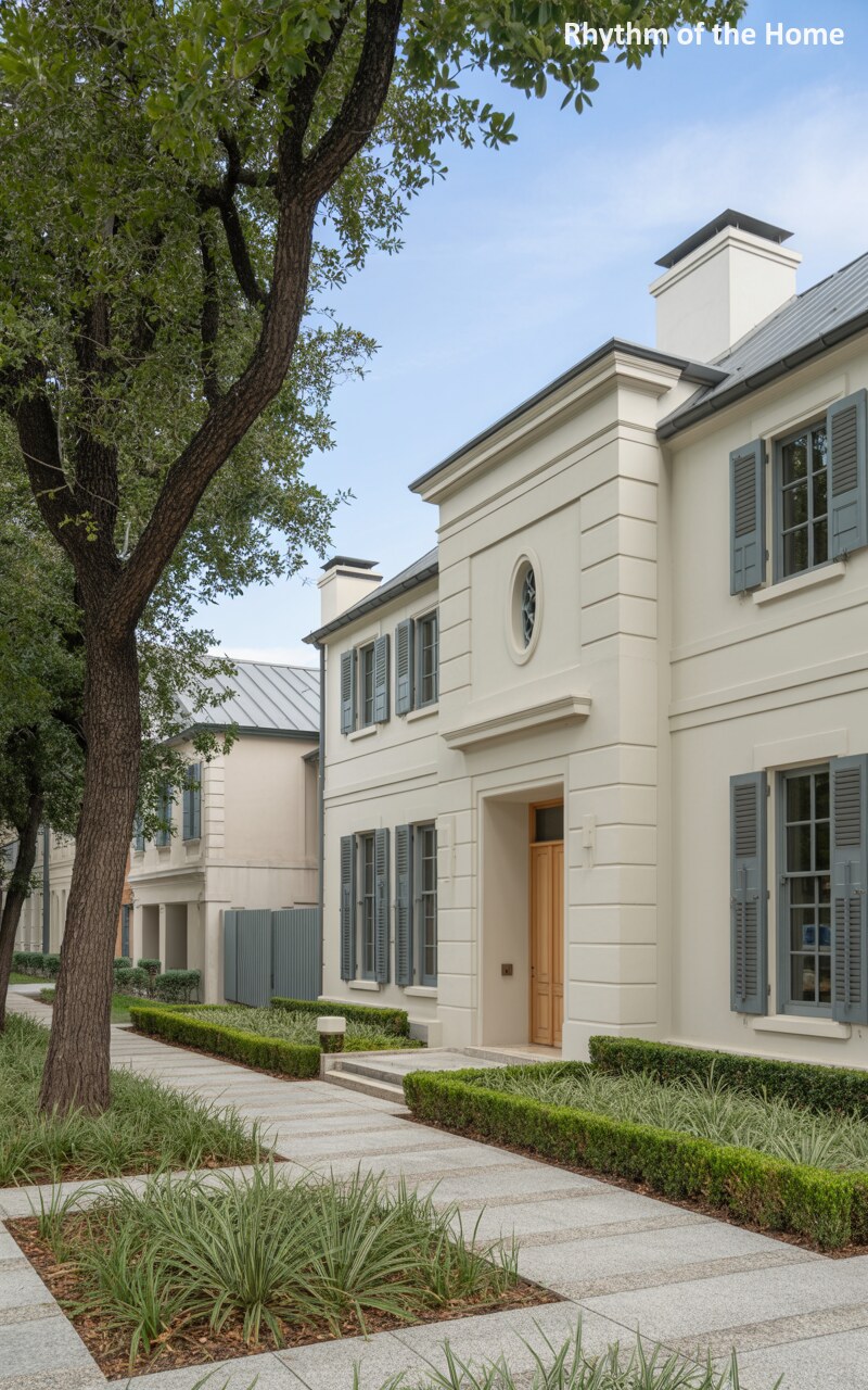 Stucco Elegance Federal Home