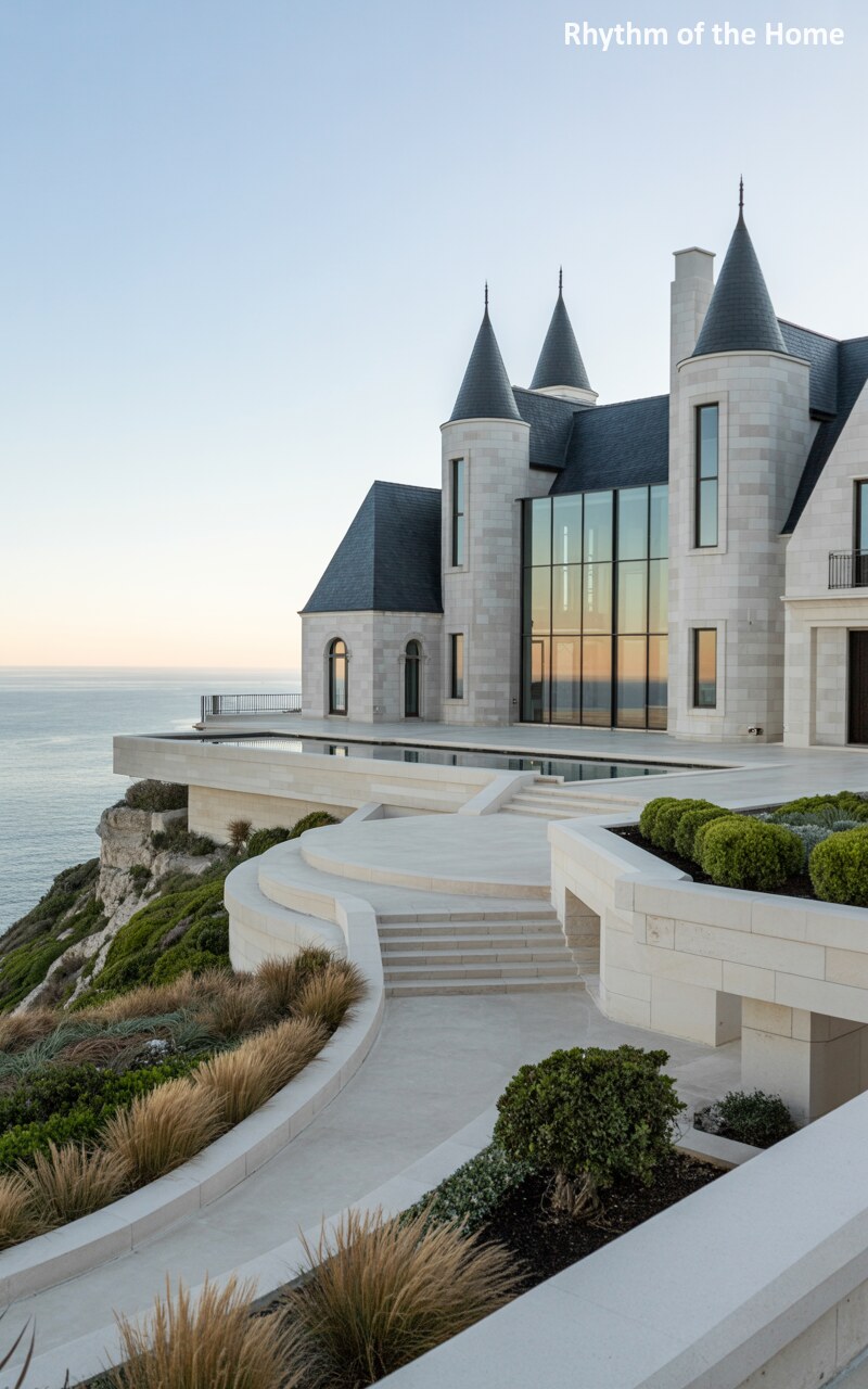 Cliffside Infinity at a Chateausque Home