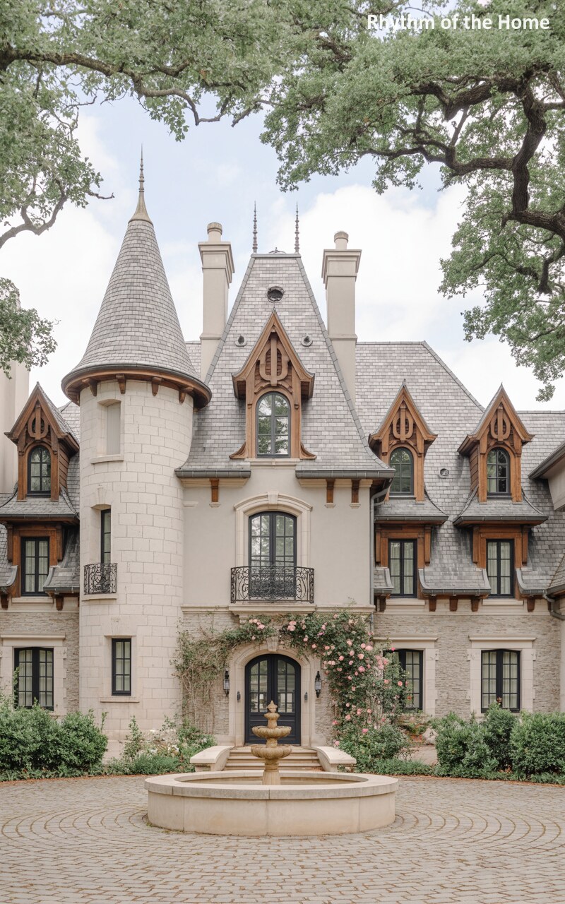 Enchanting Woodland Chateausque Home