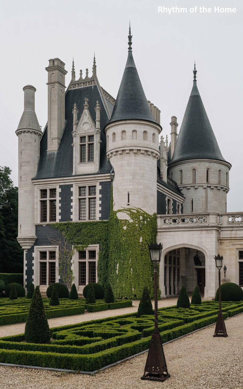 Ivy-Draped Tower of a Chateausque Home