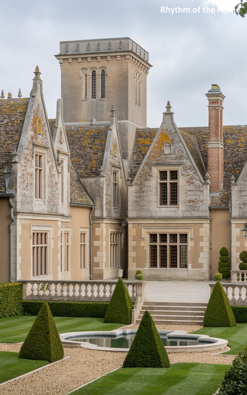 Stately Formal Garden Chateausque Home