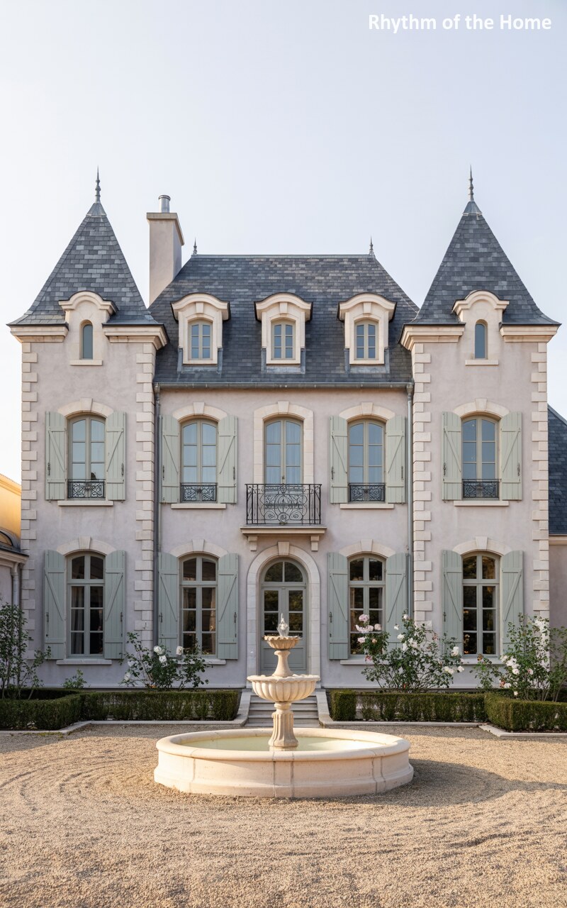 Mint Green Accents on a Chateausque Home