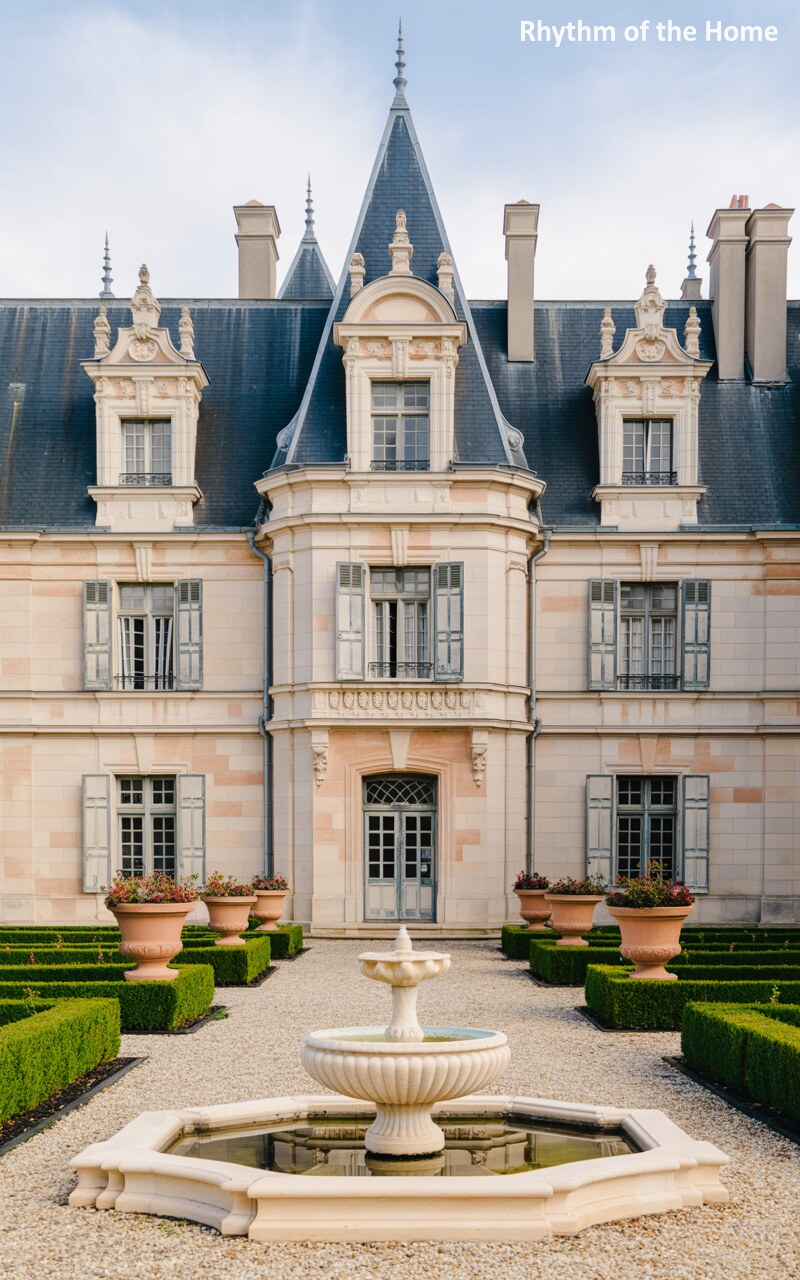 Grand Symmetrical Pavilion Chateausque Home