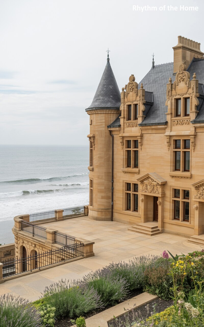 Golden Horizons at a Chateausque Home