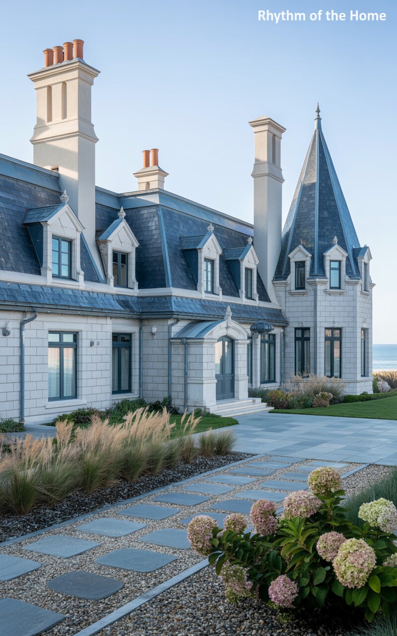 Coastal Pathways to a Chateausque Home