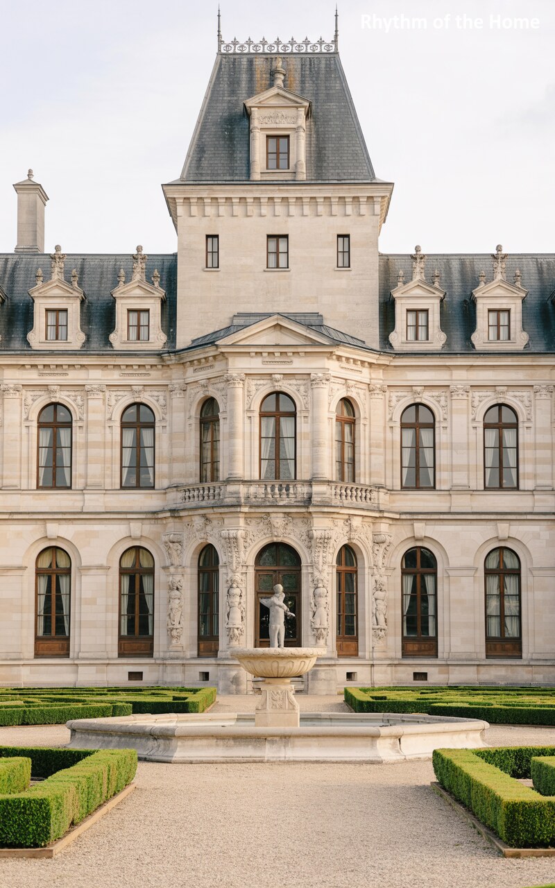 Symmetrical Pavilion Chateausque Home