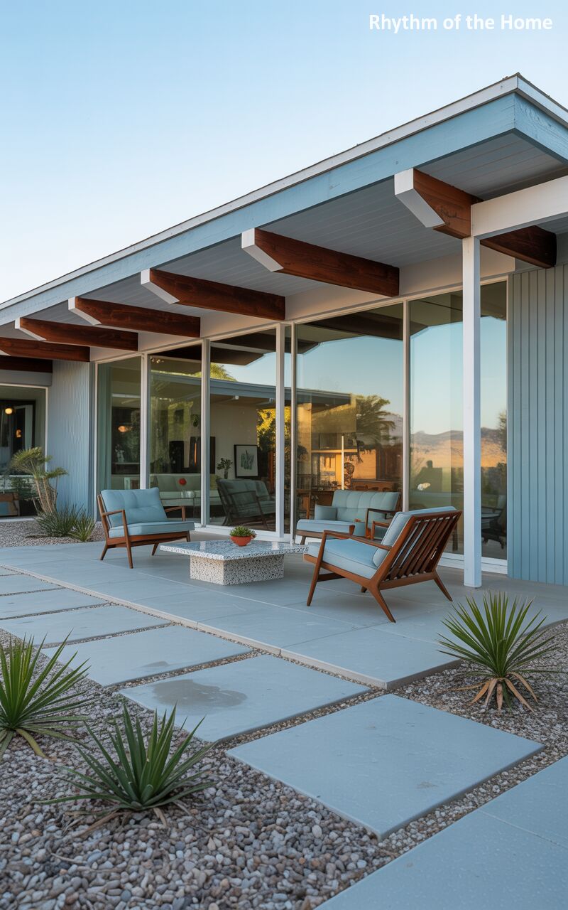 Mid-Century Azure Ranch Home