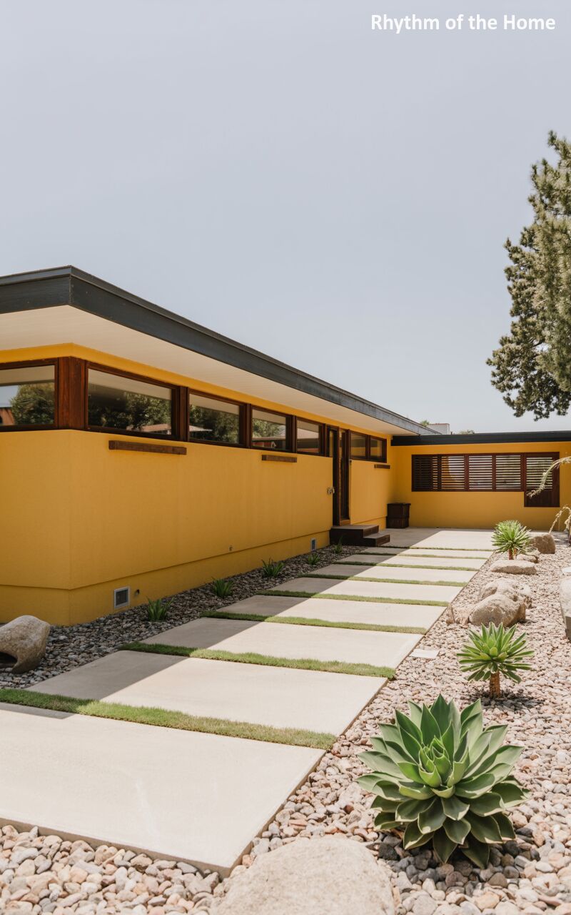 Vibrant Yellow Desert Ranch Home