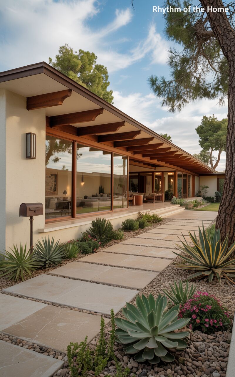 Exposed Timber Mid-Century Ranch Home