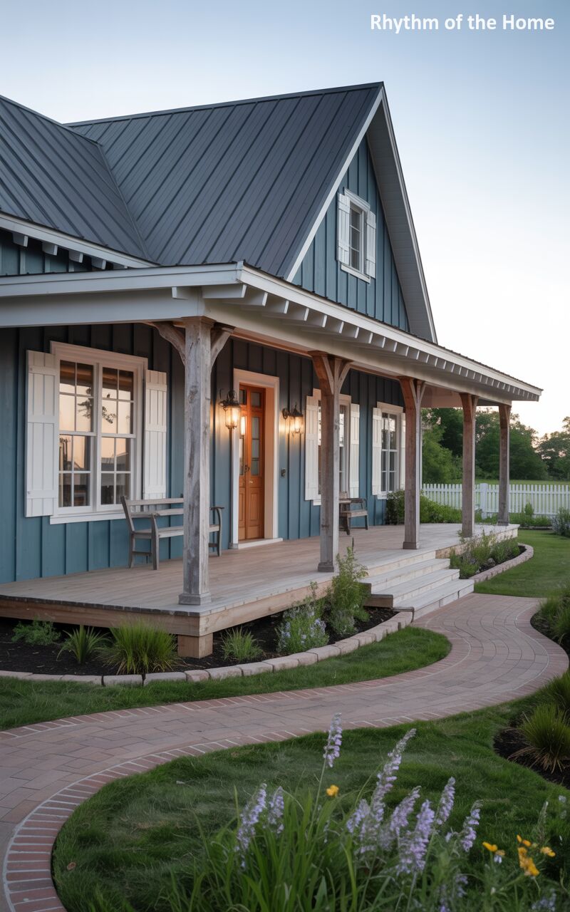 Coastal Blue Board-and-Batten Ranch Home