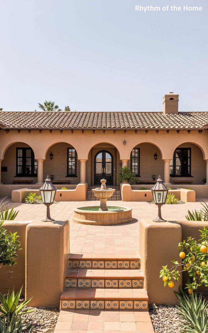 Colonnade Courtyard Ranch Home