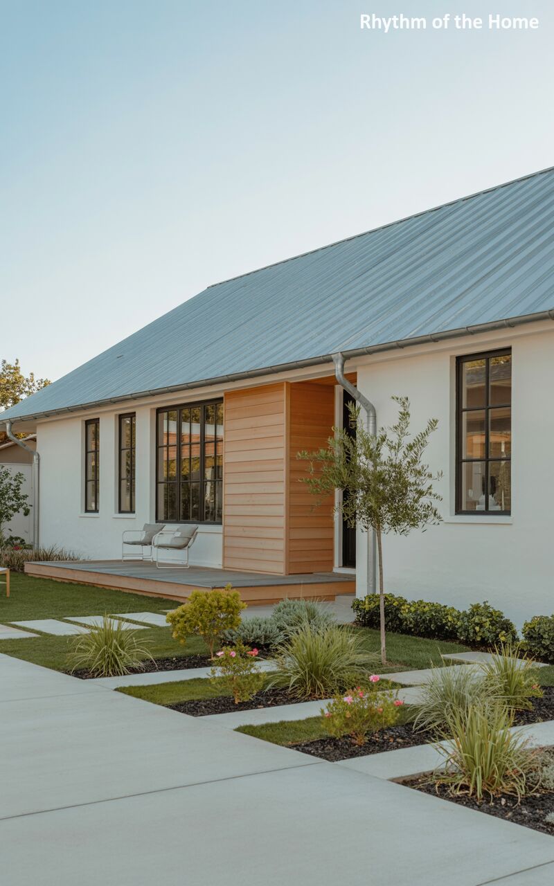 Contemporary White Ranch Home