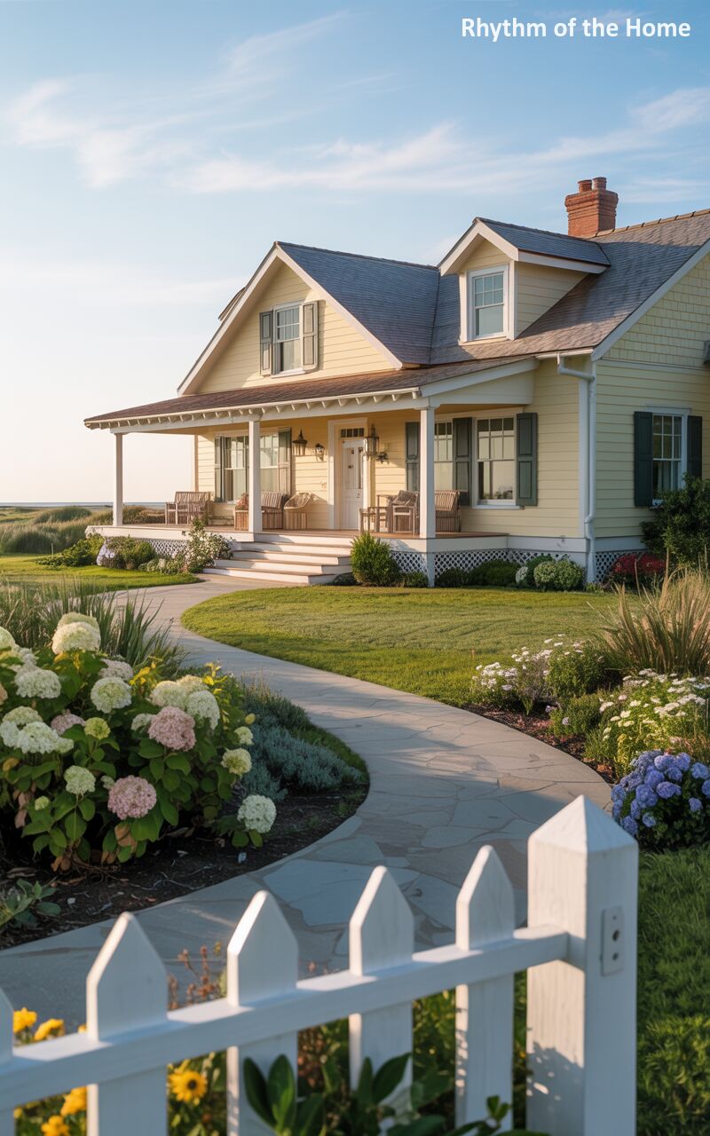 Cottage Garden Coastal Ranch Home