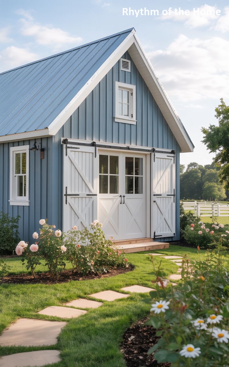 Pastoral Blue Coach/Carriage Home